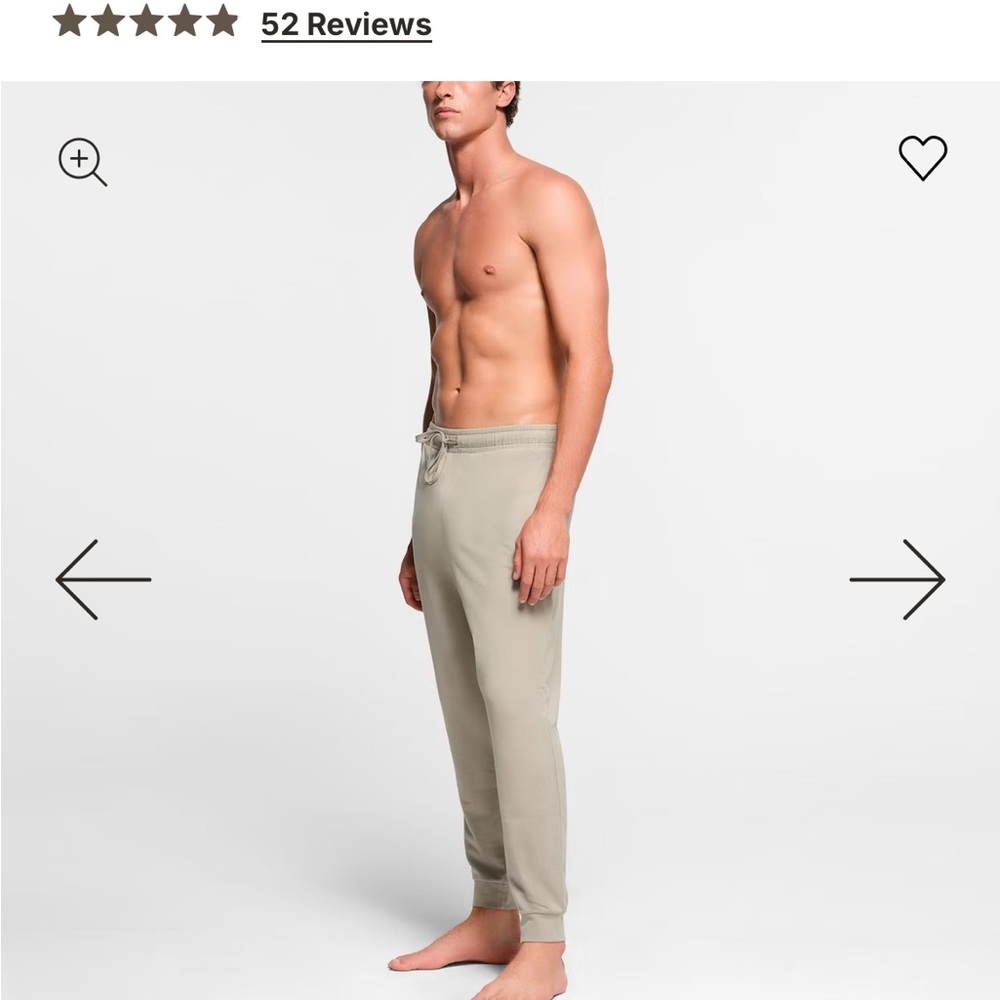 SKIMS Light Gray Jersey Lounge Jogger Pants- Men's - Picture 9 of 14